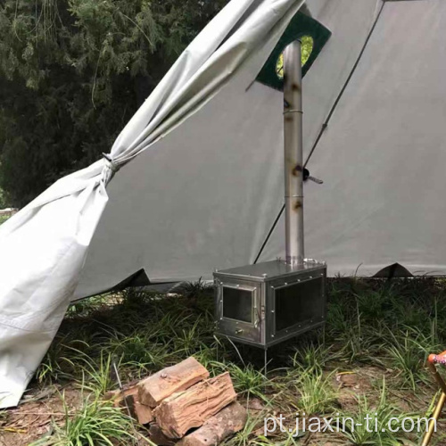 Fogão de tenda de titânio dobrável rápido